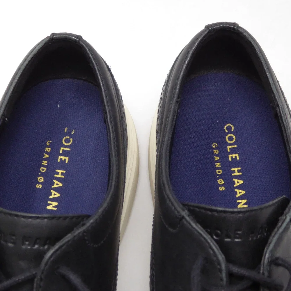 Cole Haan Grand Tour Mens Wingtip Oxford Shoes Black Leather C29413 10M